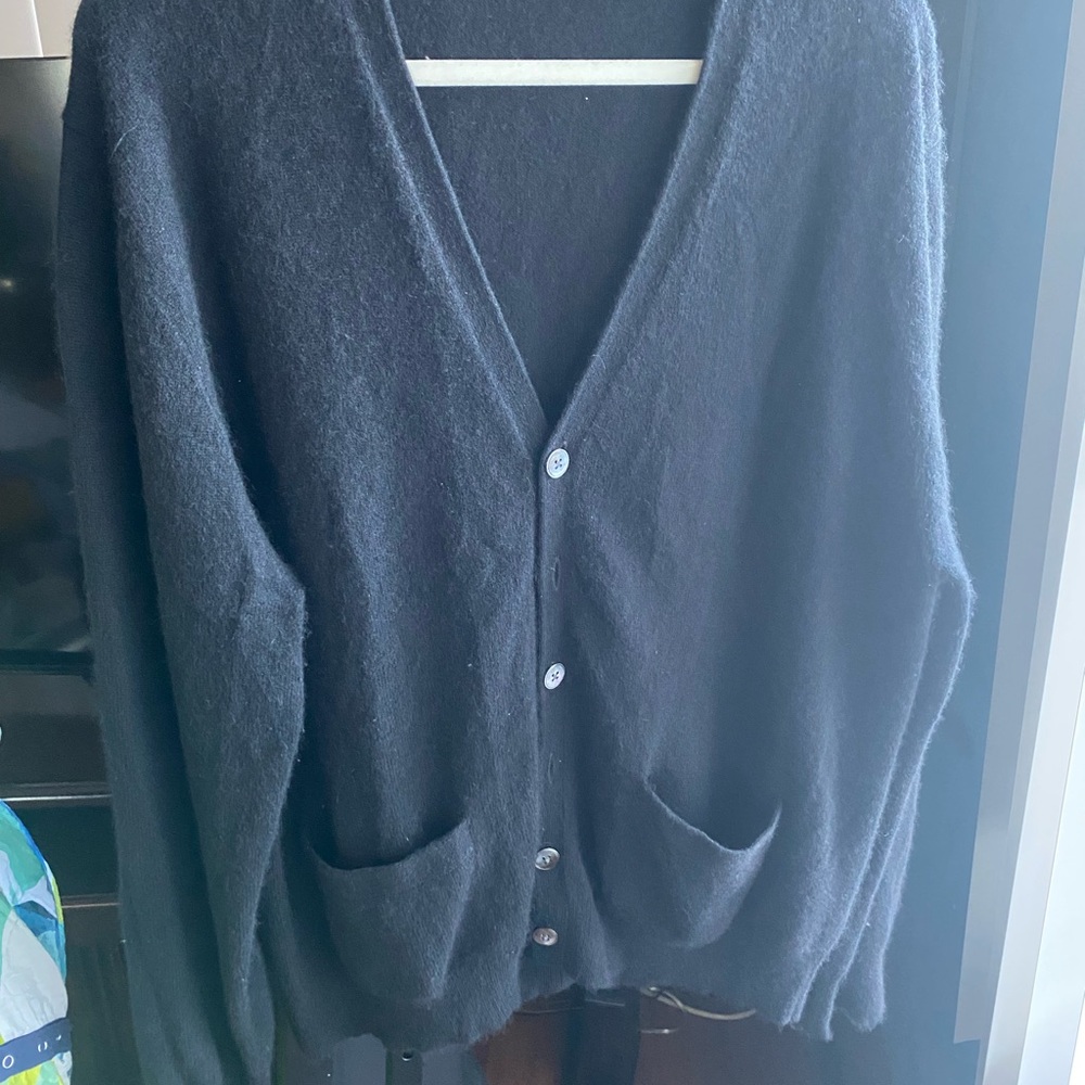 Grant Thomas 100% cashmere black cardigan.size xxl